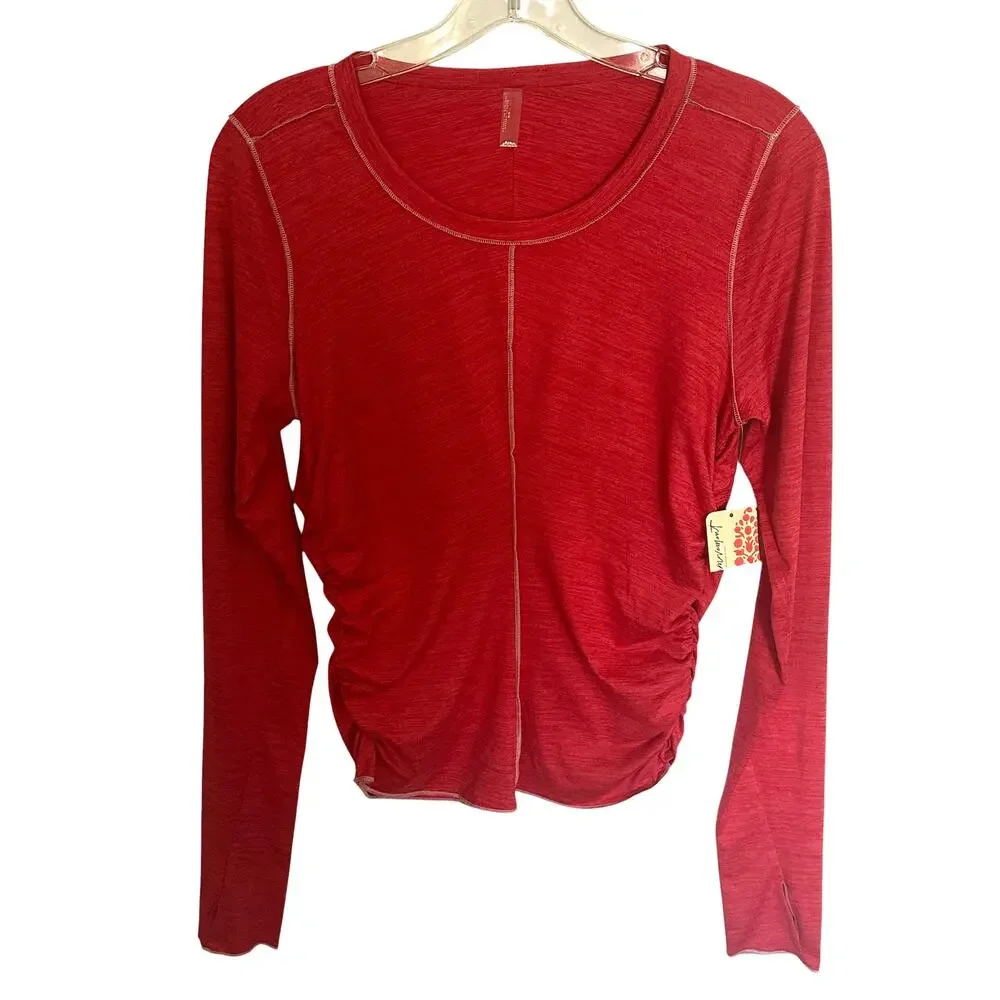 FP Movement NEW Right On Run Long Top Womens Medium Winterberry Free People NWT